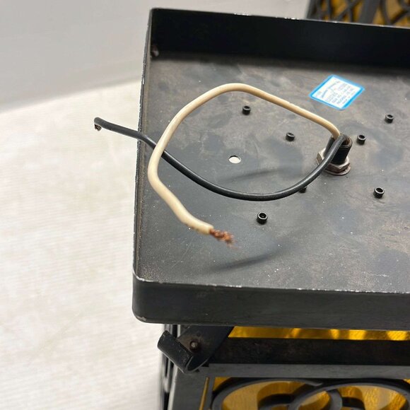 Vintage Spanish Revival Style Metal Ceiling Light with Acrylic/Plastic Panels - Picture 5 of 15